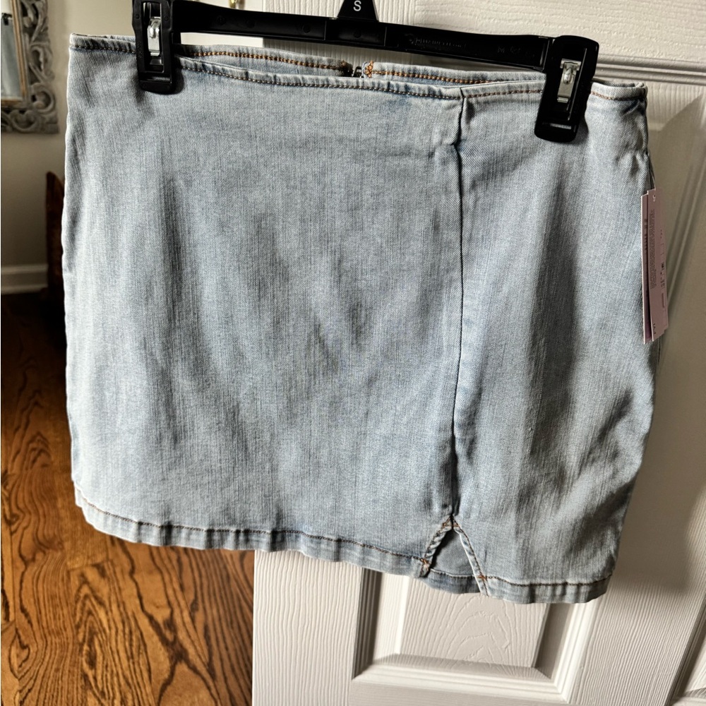 Target denim zipper Mini Skirt